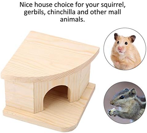 Joyzan Hamster Hideout Wooden House, Chamber Mouse Playing Hiding Chewable
