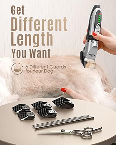 oneisall Dog Clipper for Small and Large Dogs Cats Silver
