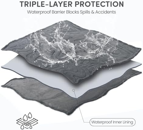 Waterproof Dog Blanket for Small Dogs, Double-Sided Washable Pet Blanket