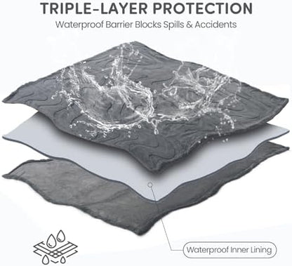 Waterproof Dog Blanket for Small Dogs, Double-Sided Washable Pet Blanket