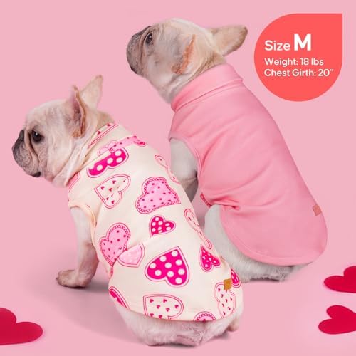 KYEESE 3Pack Valentines Dog Sweater, Soft Dog Sweaters for Small Dogs, Stretchy Dogs Sweatshirt, Fleece Pet Clothes, Warm Turtleneck Small Pet Sweater, Comfy Pets Shirt Vest,L