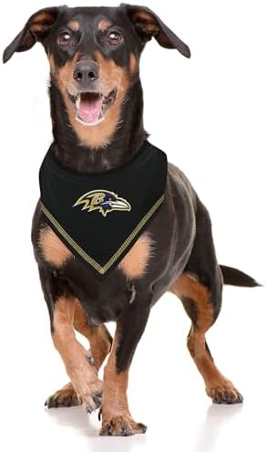 Pets First NFL Baltimore Ravens TIE Bandana, Size Small/Medium. Dog Bandana Scarf Bib for Pet Cat Dog. The Ultimate Game-Day, Party Bandana