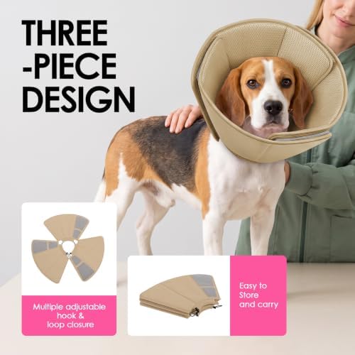 AOFITEE Soft Dog Cone, Adjustable Cones for Dogs After Surgery