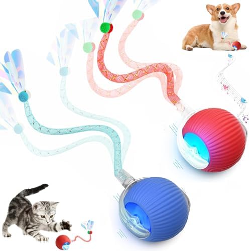 2 Packs Speed 2.0 Tail Interactive Cat Toys for Indoor Cats, Moving Cat Toy