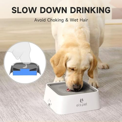 ELS PET Grey 70oz 2L No Spill Dog Cat Bowl Carbon Filter Water Dispenser