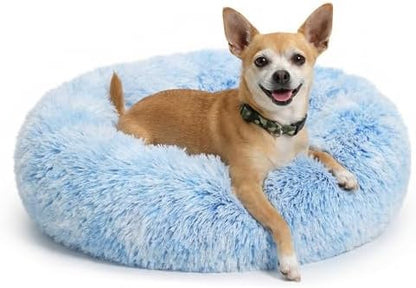 nononfish Soft Plush Dog Bed for Small Dogs,Cozy Calming Pet Bed