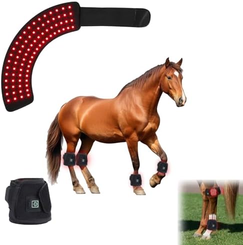 Red Light Therapy for Horses, Portable Wearable Equine Red Light Therapy for Horse Hoof, 660nm/850nm Adjustable LED Red Light Therapy Mat for Equine Hoof and Hock Pain Relief (1PCS)