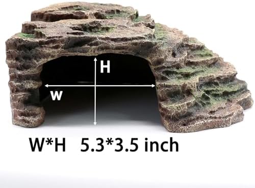 Large Reptile Hide Shale Scape Step Ledge, Reptile Cave Hideout, Bearded Dragons Accessories, Basking Rocks for Bearded Dragons