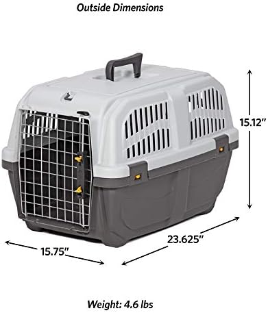 Skudo by MidWest 24-Inch Travel Carrier, Gray, Fits Pets up to 25 lbs