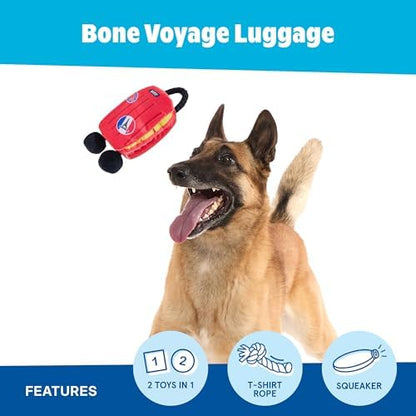 BarkBox Bone Voyage Luggage Dog Toy - for Extra Small to Medium Dogs