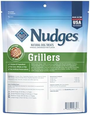 Blue Buffalo Nudges Grillers Chicken Dog Treats, 10 oz