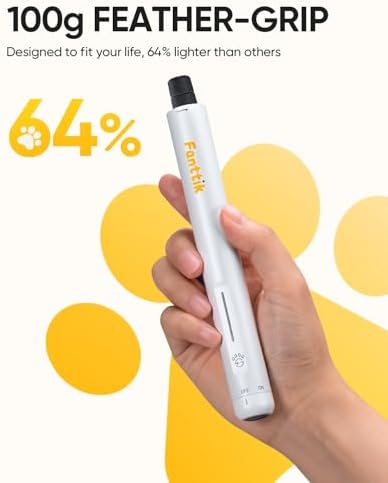 Fanttik F2 Master Pet Quiet Dog Nail Grinder, Safe Pet Nail Trimmer