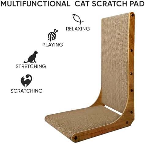 Cat Scratcher, L-Shaped Cat Scratching Pad, 23 Inch, Small