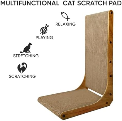 Cat Scratcher, L-Shaped Cat Scratching Pad with Box, 26 Inch, Large