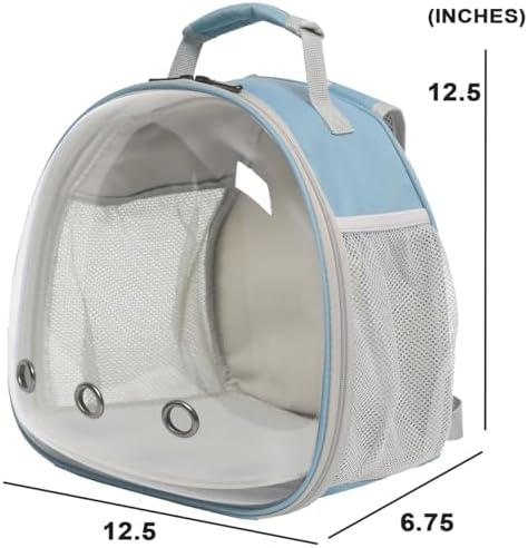 Bearded Dragon Travel Backpack with Harness and Leash Set,Lizard Backpack Travel Carrier,Space Capsule Clear Bubble Window Astronaut Reptile Carrier Backpack for Kids, Airline Approved