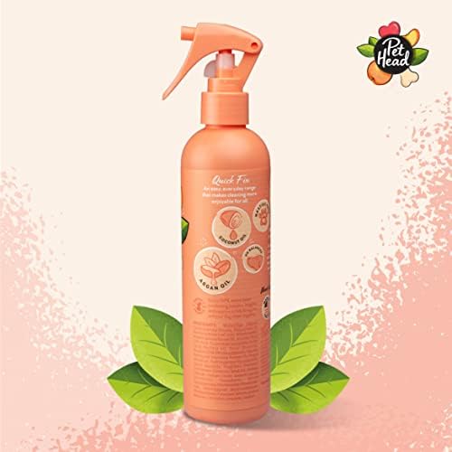 Pet Head Quick Fix Dog Dry Clean Spray | Peach Scent | 10.1 fl. oz.
