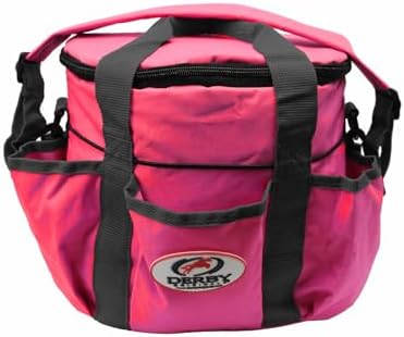 Derby Originals Premium Comfort Horse Grooming Tote Bag for Organization (Magenta/Black)