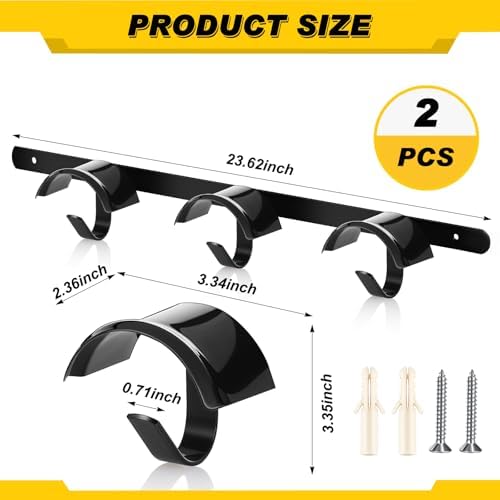 Zonon 2 Pcs Bridle Rack for Horse Wall Mount, Horse Tack Bulk, Three Hooks