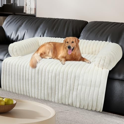 Luxurious Dog Couch Bed, Dog Sofa Bed, Couch Protector For Dogs(White, XXL)
