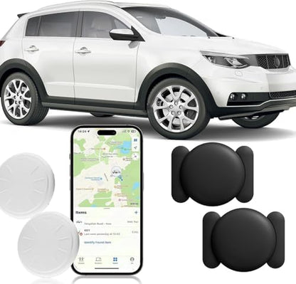 GPS Tracker for Vehicles,Real Time GPS Tracker for Car Work with Apple Find My (iOS Only), No Subscription Real-Time Mini Tracker Device for Vehicles with Magnetic Case-Black,1PCS