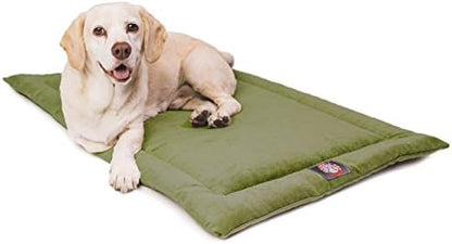 Majestic Pet Dog Crate Mat - Machine Washable Soft Plush Pet Bed Pad for Crates & Kennels | USA Crafted | 42"x26" Villa Fern