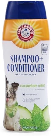 Arm & Hammer 2-in-1 Dog Shampoo and Conditioner, Cucumber Mint, 20 Fl Oz