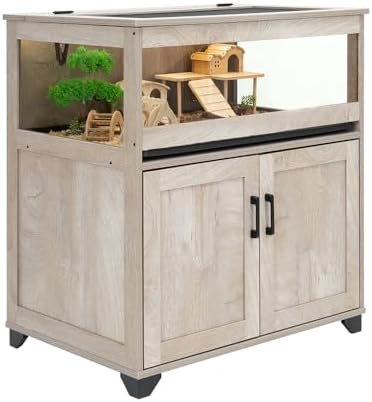 unipaws Hedgehog Cage with Storage Cabinet and Tray, Hamster Cage