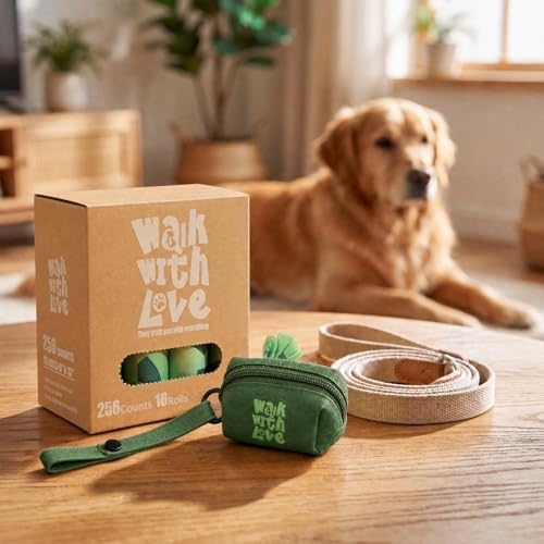 Dog Poop Bags, Leak Proof and Landfill Friendly Waste Bags,256 Bags