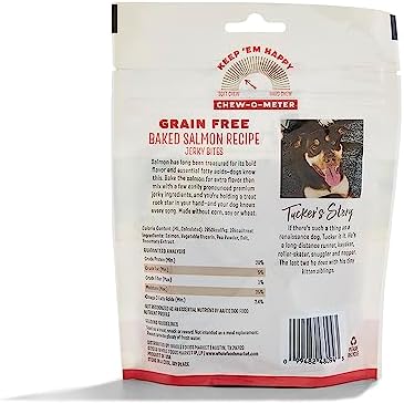 Whole Paws, Grain-Free Dog Jerky Treats, Baked Salmon Recipe, 5 Ounce