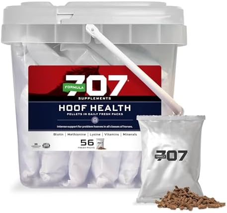 Formula 707 Hoof Health Fresh Packs for Horses, 56 Packs – Biotin, Aminos