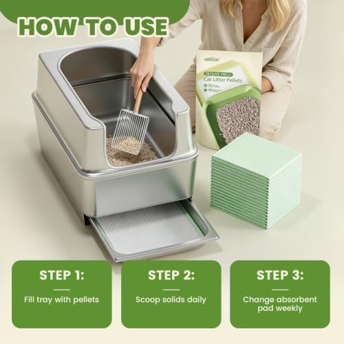 Zeolite Cat Litter Pellets, Dust Free, 19 lbs – for Dual-Layer Boxes Only