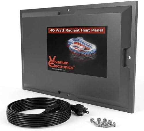 Radiant Heat Panels Made in USA 40W–Premium Reptile Heater Mounts Easily with Included Screws Reptile Heat Panel, Snake Heater, Bearded Dragon, Gecko and Hermit Crab Accessories