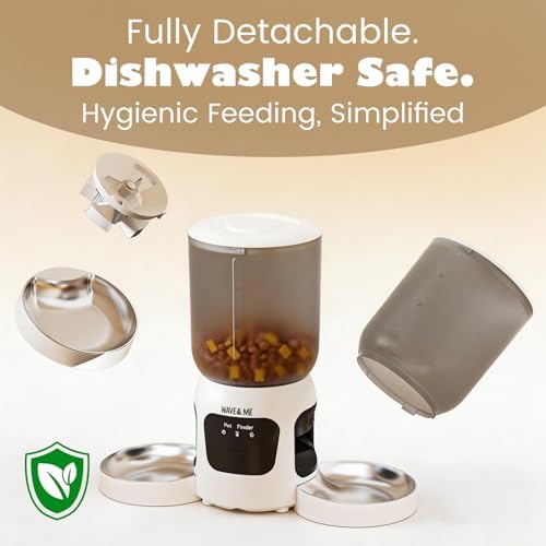 Automatic Cat Feeder for 2 Cats Dual Camera Smart Pet Food Dispenser