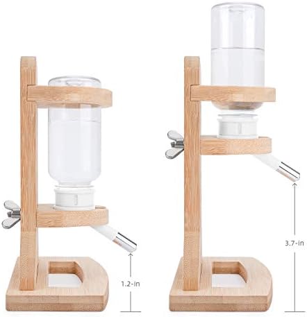 Niteangel Water Bottle with Stand for Syrian Dwarf Hamsters Gerbils Mice Rats Degus Small pet Rodents (White)