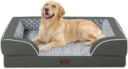 Waterproof Orthopedic Dog Bed for Large Dogs, 36x27in, Dark Grey