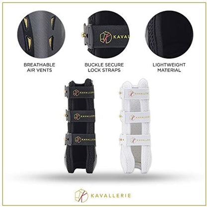 Kavallerie Classic Tendon Boots, Impact-Absorbing Material, Breathable & Evenly Distribute Pressure, Protect Tendon and Ligaments, Anti-Slip, Anti- Sore and Moisture Repellant Show Jumping Boots