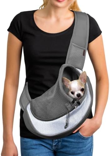 YUDODO Pet Sling Carrier for 2-5 lbs Small Dogs Cat Puppy Crossbody Carrier
