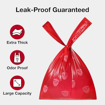 VETRESKA Dog Poop Bags with Handle 120 Count, Strawberry Scented Waste Bag
