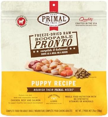 Primal Pronto Mini Nuggets, Freeze Dried Puppy Food, 25 oz