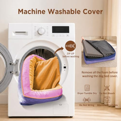 Comfort Expression Orthopedic Dog Bed for Extra Large Dogs with Bolster