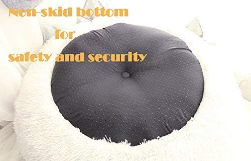 Dog Bed for Small Dogs & Cats, 24 Inch Medium Fluffy Washable Donut Bed