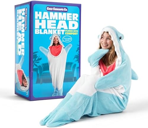 WHAT DO YOU MEME? Cozy Concepts Co. Hammerhead Shark Blanket by Relatable