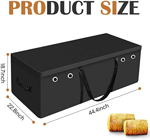 Hay Bale Storage Bag-600d 44.4" x 22.8" x 18.7'' Extra Large Horse Hay Bag
