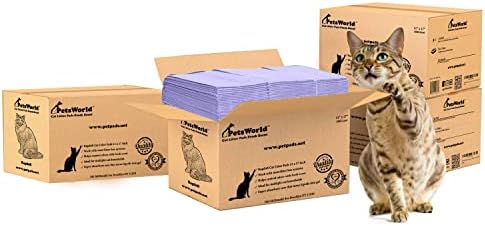 PetsWorld Universal Fit Cat Pad Refills for Litter Box, Fresh Scent, Odor Control, Pack of 800