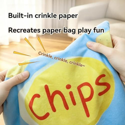 Cat Puppy Toy Sleeping Bag Cute Potato Chip Bag Design Hanging Snack Toy Crinkle Paper Pet Accessories