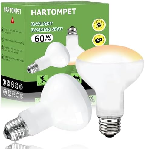 60W Reptile Heat Lamp Bulbs, Upgraded UVA Basking Spot Light