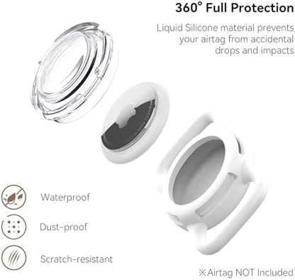 Waterproof AirTag Holder for Dog Collar, Soft Slide-On Dog AirTag Holder