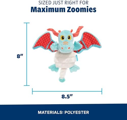 BarkBox Grimbold the Dragon Dog Toy - Toy for Extra Small to Small Dogs