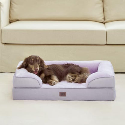 EHEYCIGA Orthopedic Dog Bed Medium Size Dog, Waterproof Washable Pet Beds