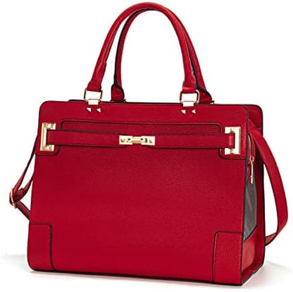 Fashion Pet Carrier Dog Cat Carrier Purse Soft-Sided Leather Handbag Pet Tote Bag for Small Dogs Puppy and Cats TSA Airline Approved (Red)
